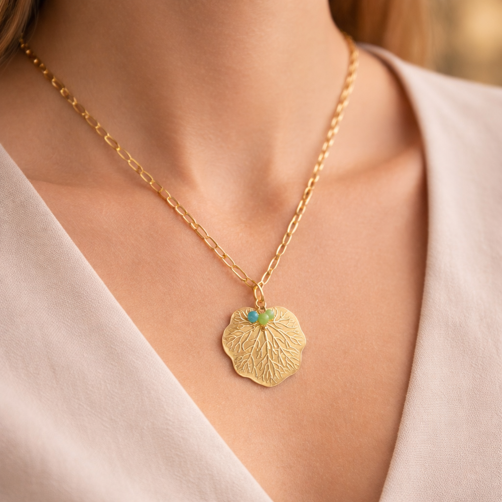 Verdant Leaf Charm Necklace