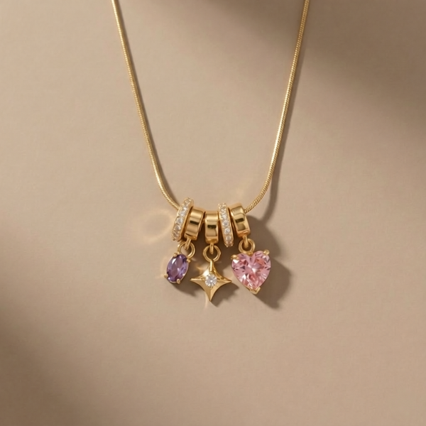 Lumina Charm Cluster Necklace