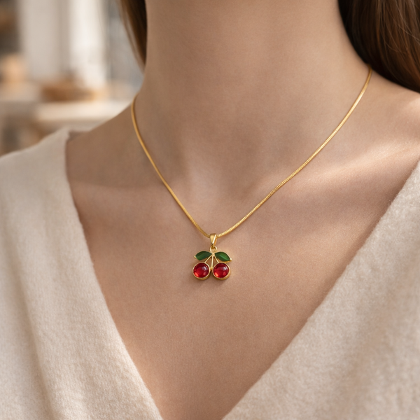 Cerise Cherry Necklace