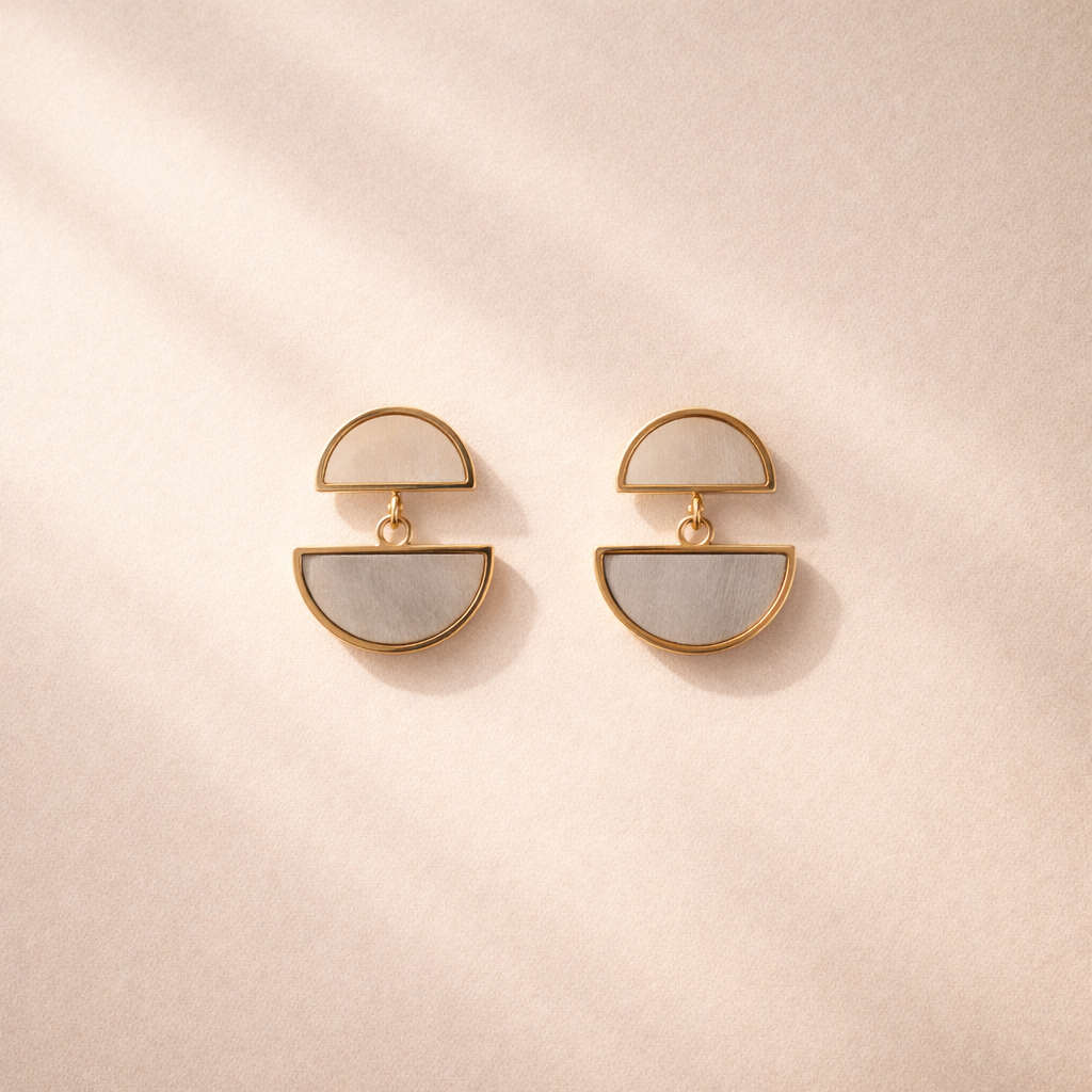 Modern Half Moon Earrings