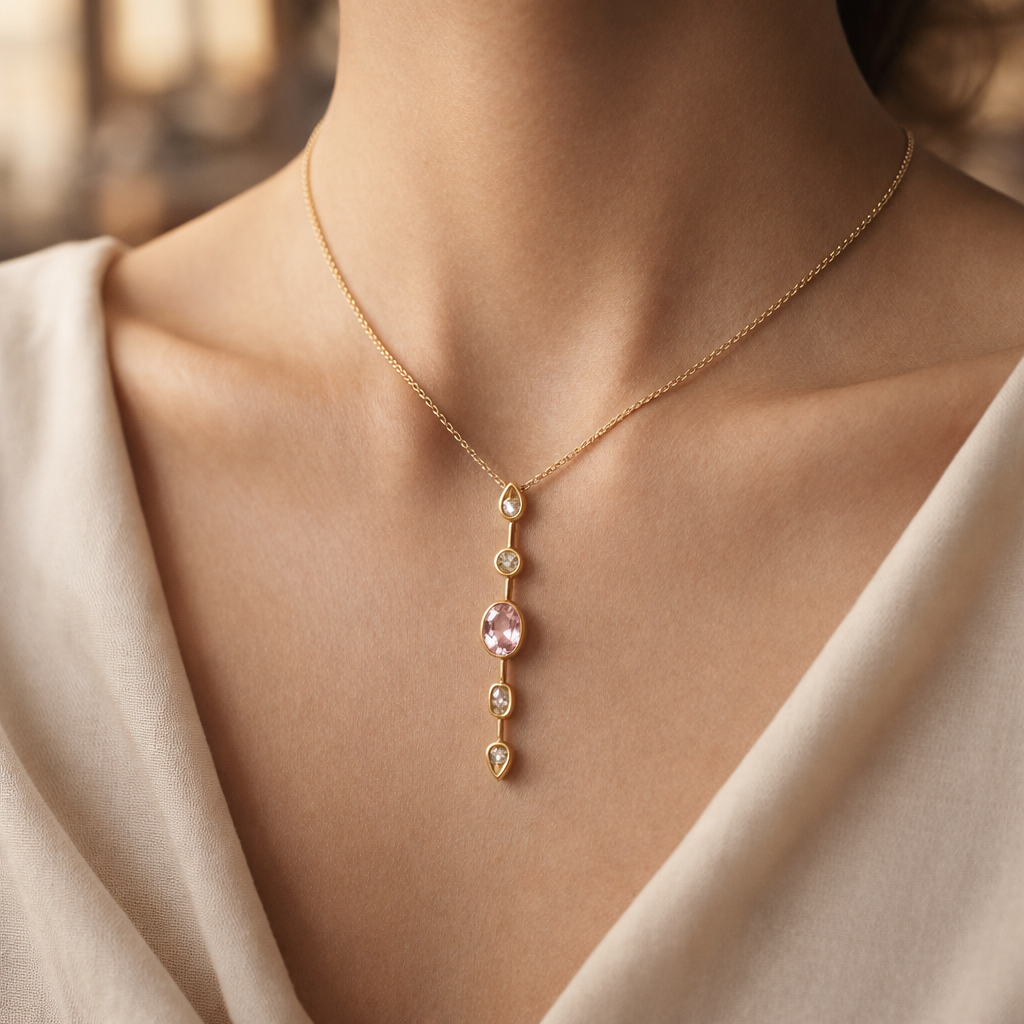 Blush Drop Necklace