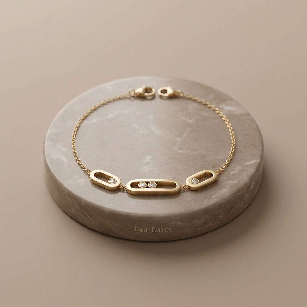Modern Link Crystal Bracelet