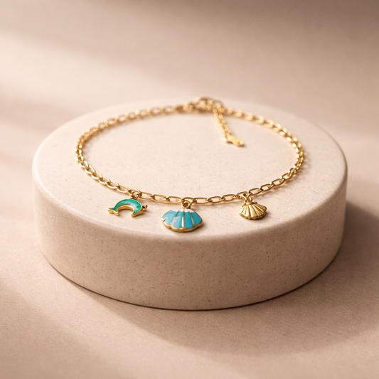 Ocean Whisper Charm Bracelet