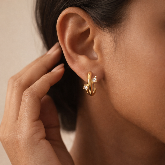 Classic Pearl Hoop Earrings