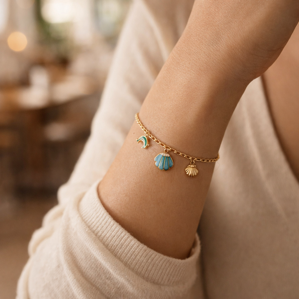 Ocean Whisper Charm Bracelet