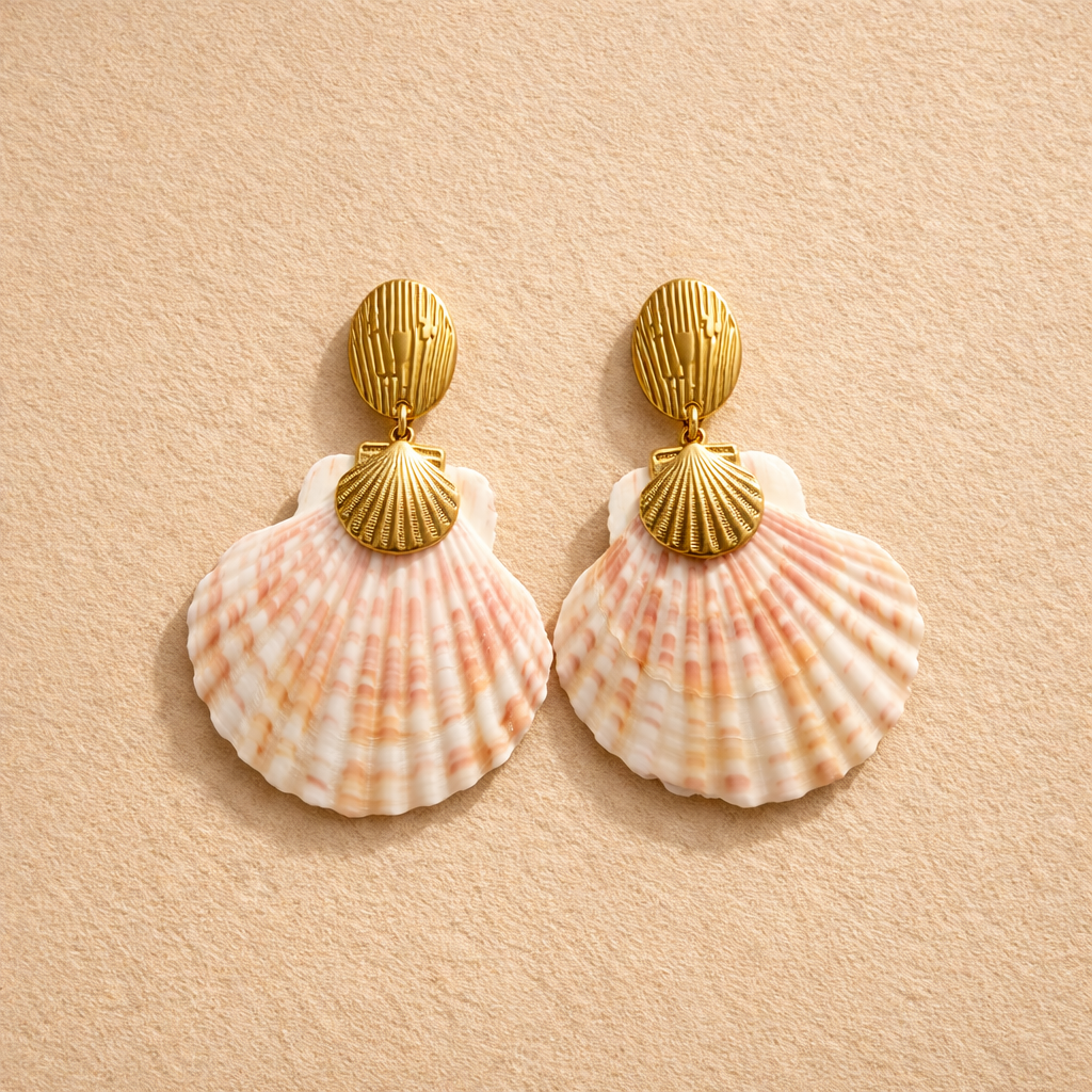 Seashell Statement Earrings