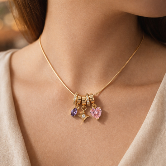 Lumina Charm Cluster Necklace