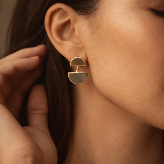 Modern Half Moon Earrings